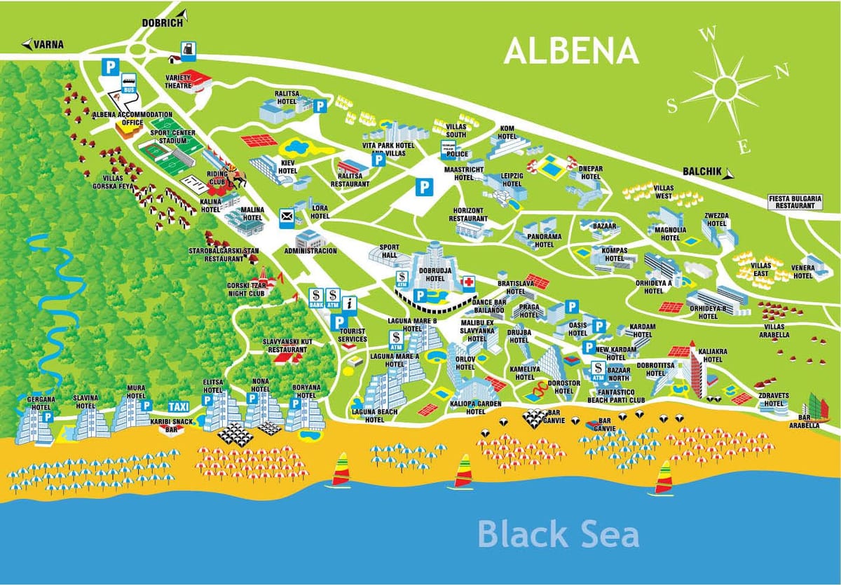 карта Албена, Бугарска