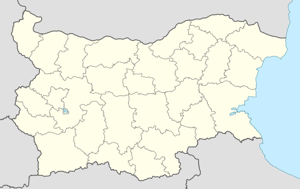 карта Бугарске картица вецтор