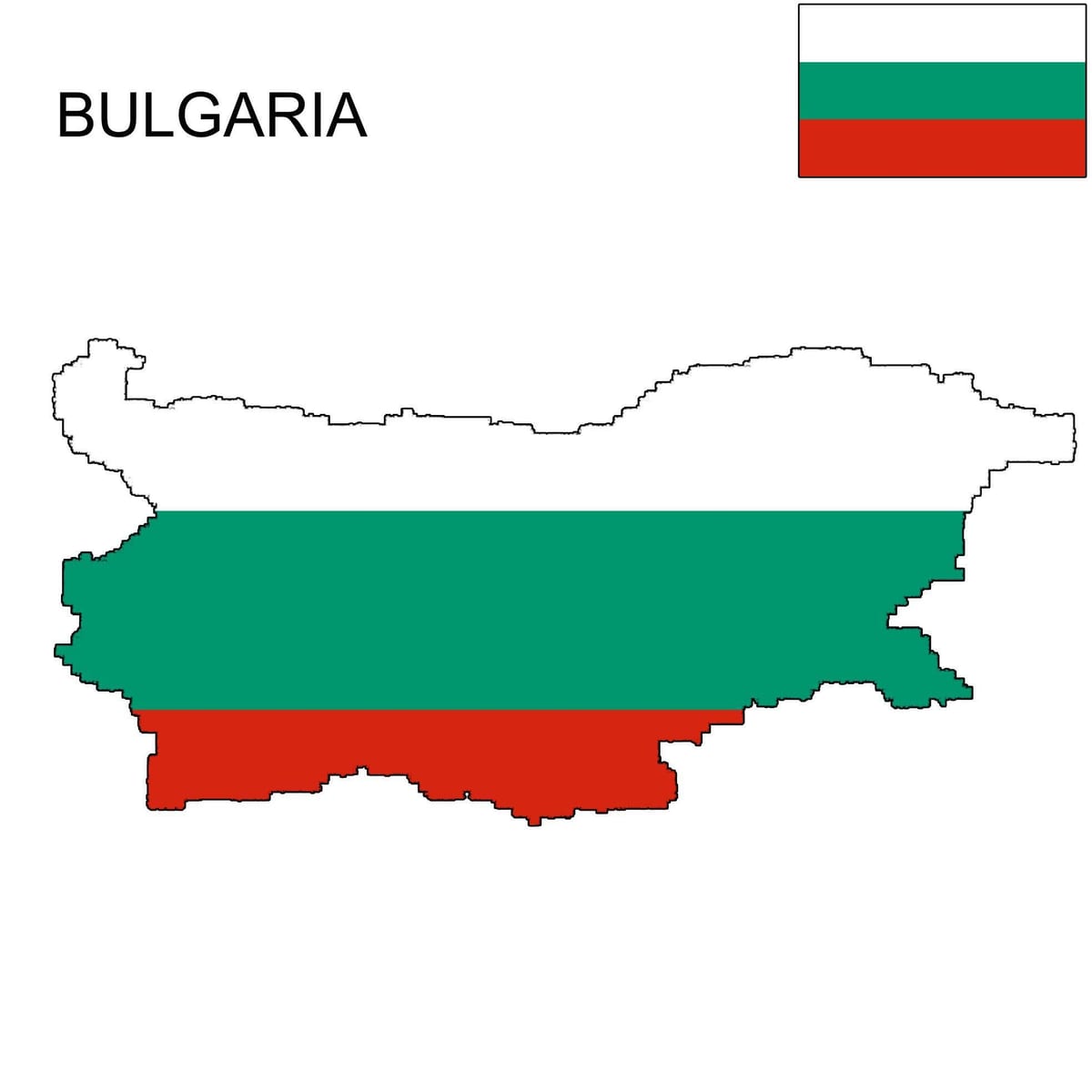 Застава Бугарске на мапи