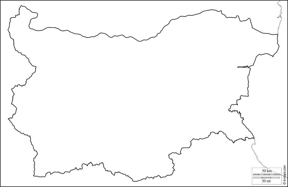 Бугарска карта карта план