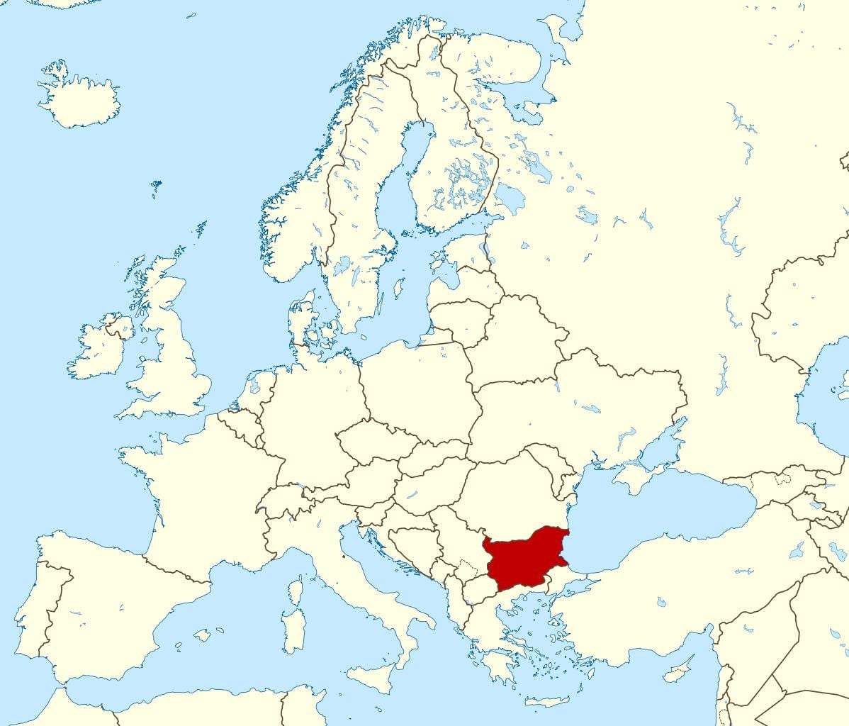 карта Бугарске