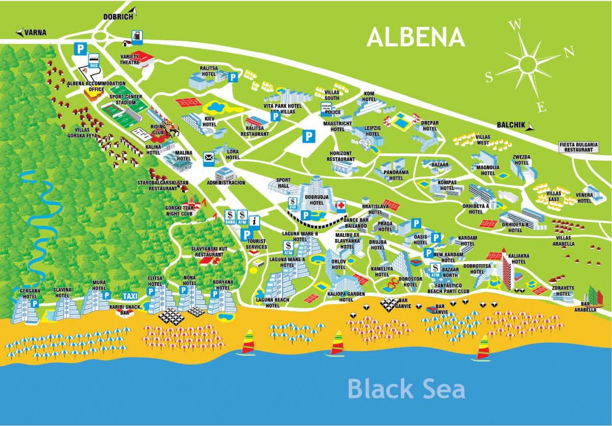 карта Албена, Бугарска