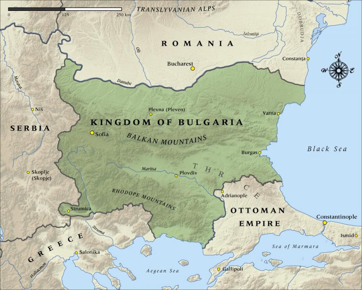 карта стари бугарски