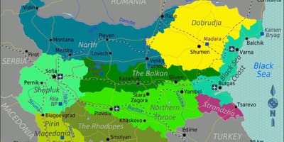 Карта Бугарске аеродроми