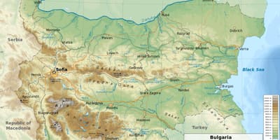Карта Бугарске географије