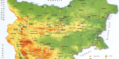 Бугарске планине карта
