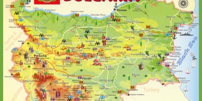 Бугарска знаменитости карта
